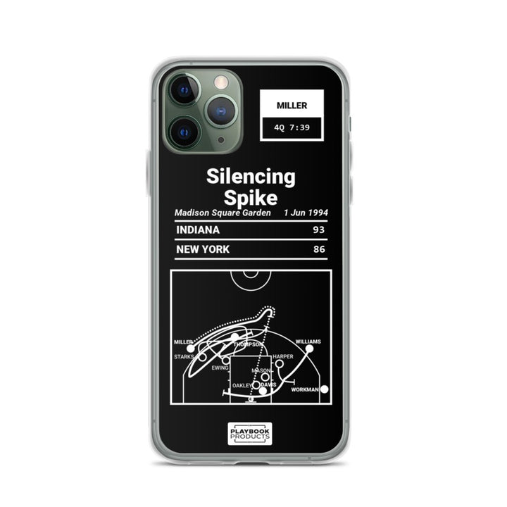 Indiana Pacers Greatest Plays iPhone Case: Silencing Spike (1994)