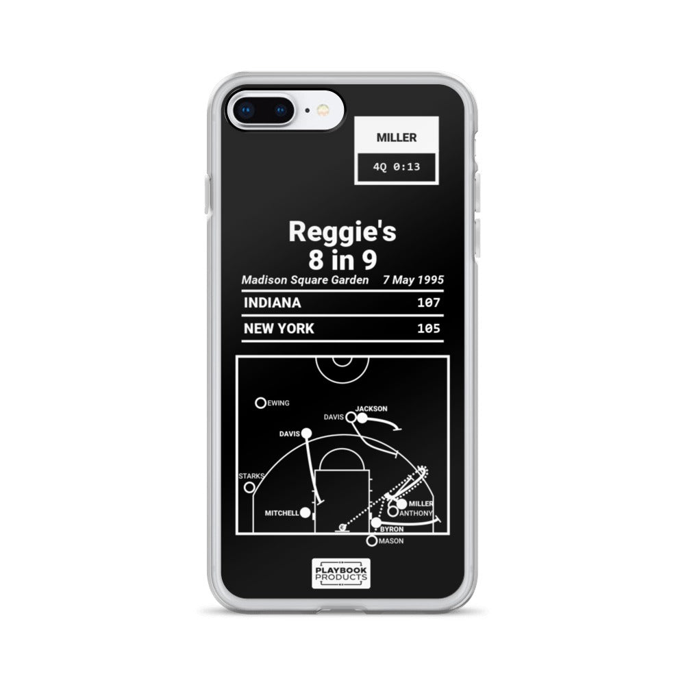 Indiana Pacers Greatest Plays iPhone Case: Reggie's 8 in 9 (1995)