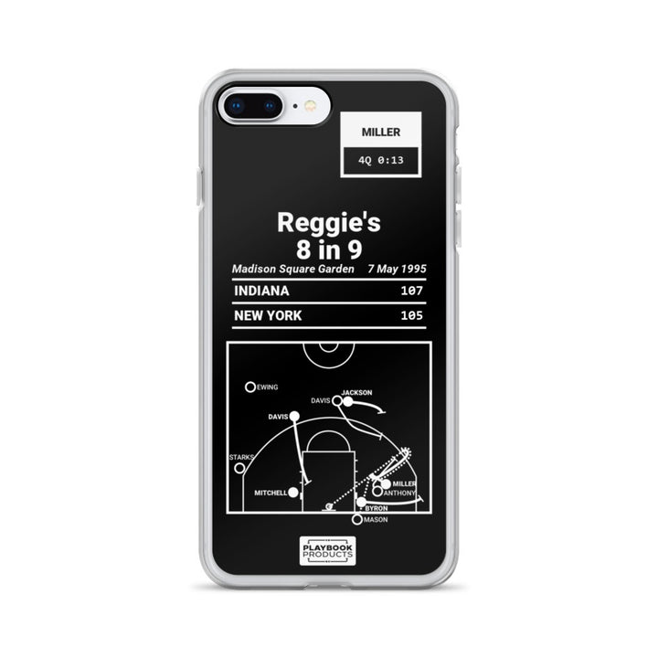 Indiana Pacers Greatest Plays iPhone Case: Reggie's 8 in 9 (1995)