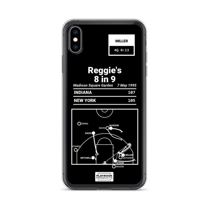 Indiana Pacers Greatest Plays iPhone Case: Reggie's 8 in 9 (1995)