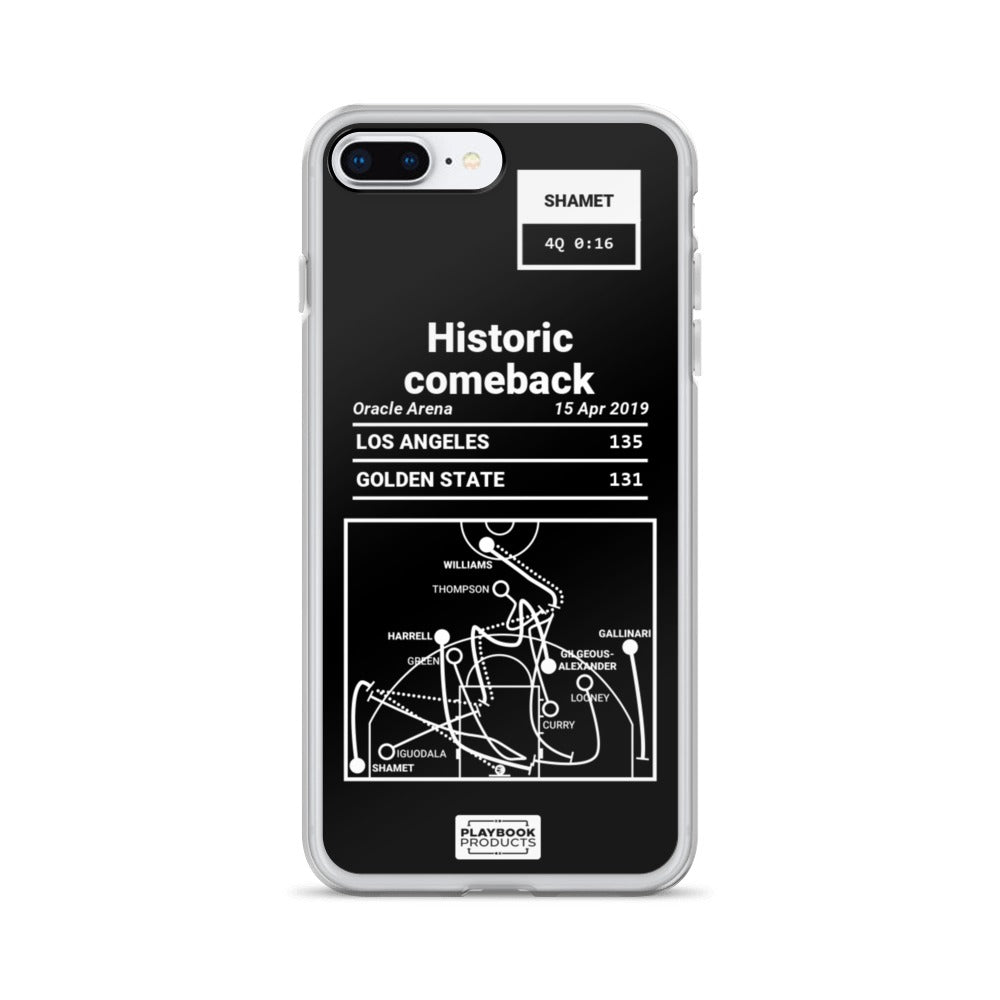 LA Clippers Greatest Plays iPhone Case: Historic comeback (2019)