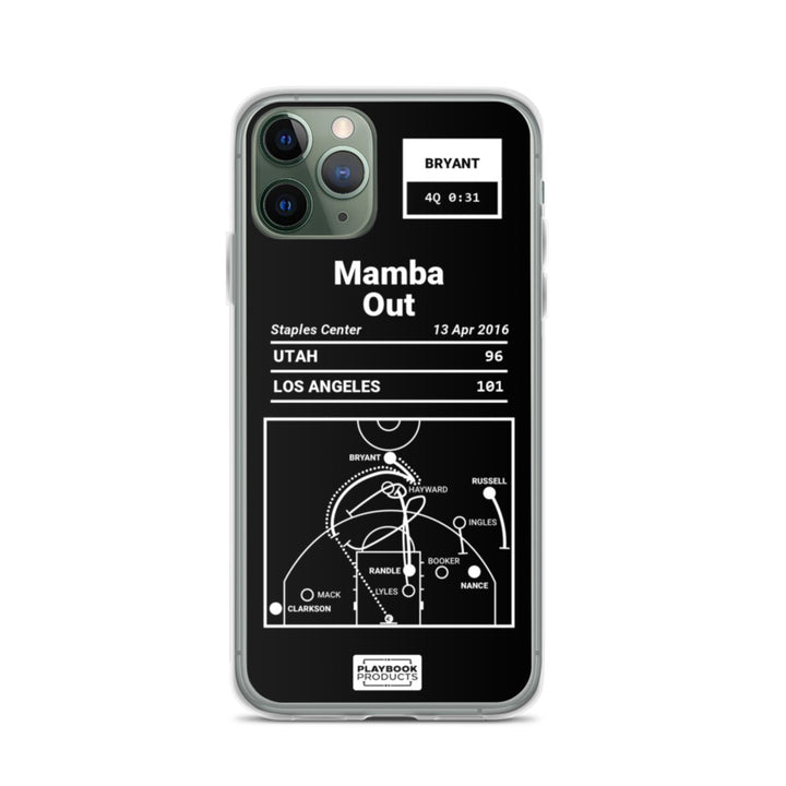 Los Angeles Lakers Greatest Plays iPhone Case: Mamba Out (2016)