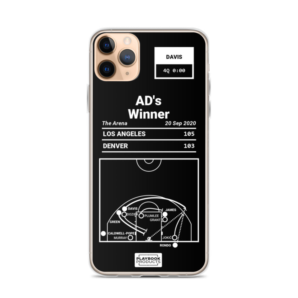 Los Angeles Lakers Greatest Plays iPhone Case: AD's Winner (2020)