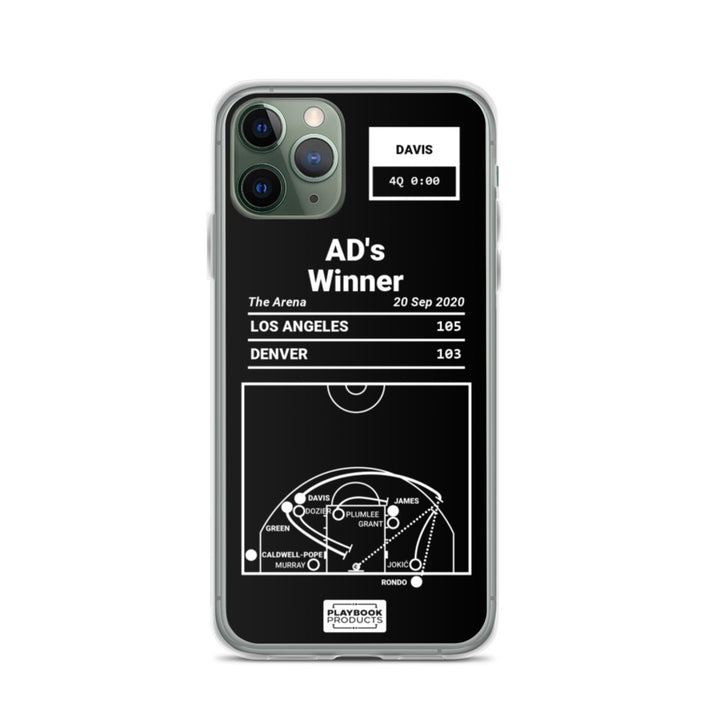 Los Angeles Lakers Greatest Plays iPhone Case: AD's Winner (2020)