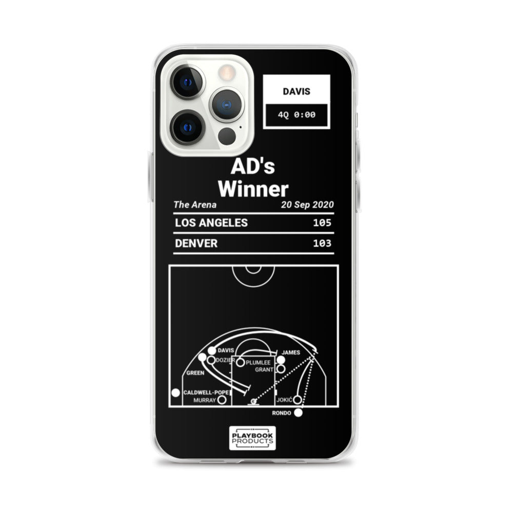Los Angeles Lakers Greatest Plays iPhone Case: AD's Winner (2020)