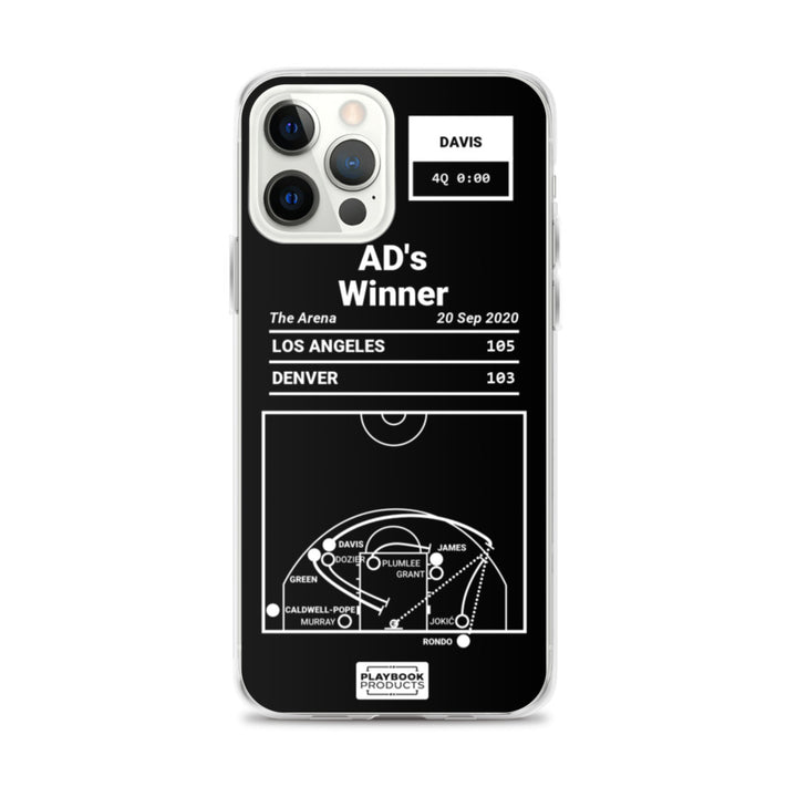 Los Angeles Lakers Greatest Plays iPhone Case: AD's Winner (2020)
