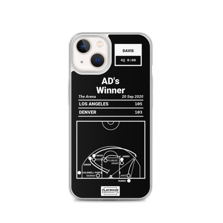 Los Angeles Lakers Greatest Plays iPhone Case: AD's Winner (2020)