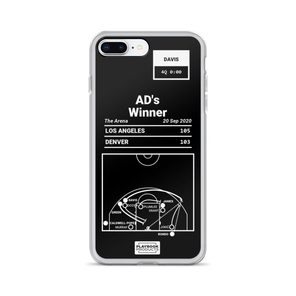 Los Angeles Lakers Greatest Plays iPhone Case: AD's Winner (2020)