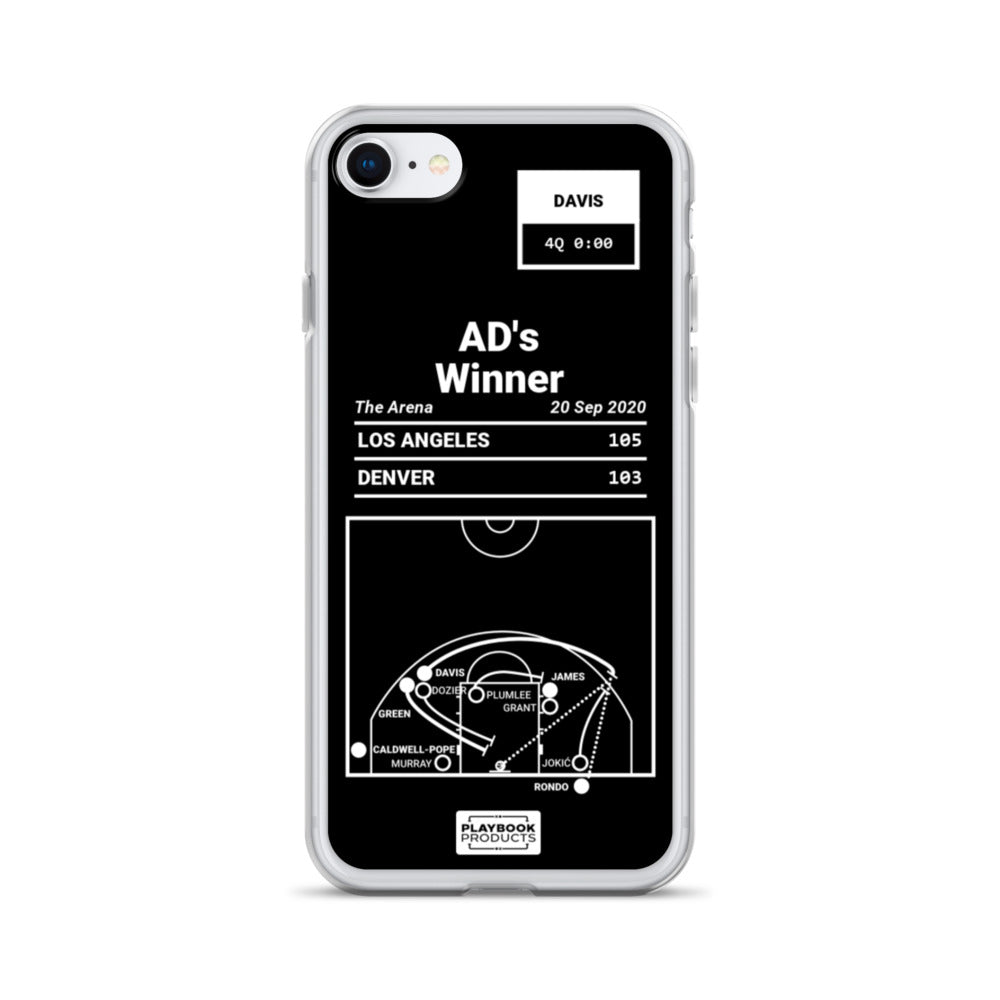 Los Angeles Lakers Greatest Plays iPhone Case: AD's Winner (2020)