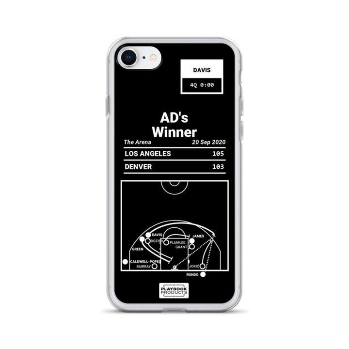 Los Angeles Lakers Greatest Plays iPhone Case: AD's Winner (2020)