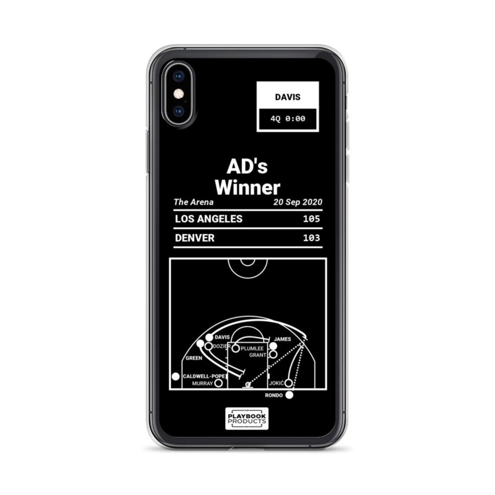 Los Angeles Lakers Greatest Plays iPhone Case: AD's Winner (2020)