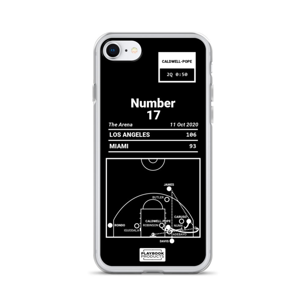 Los Angeles Lakers Greatest Plays iPhone Case: Number 17 (2020)