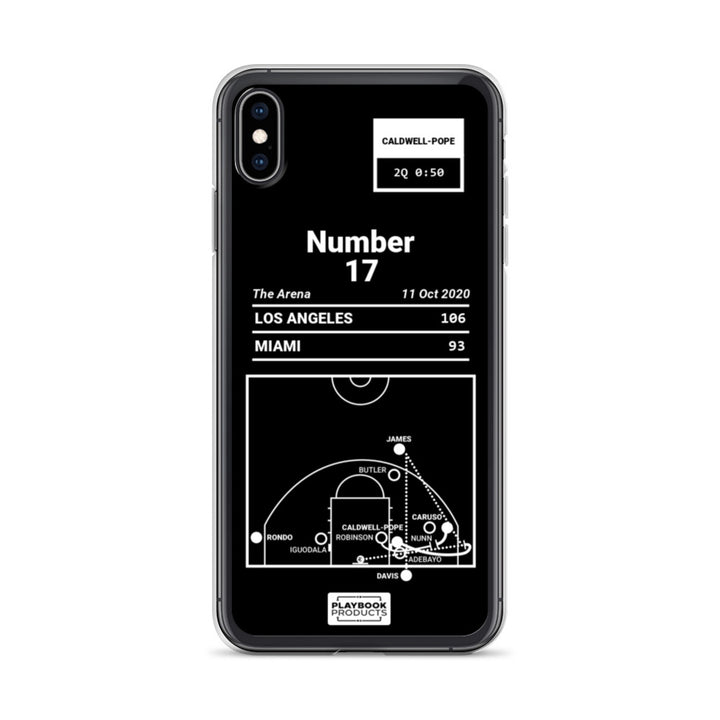 Los Angeles Lakers Greatest Plays iPhone Case: Number 17 (2020)