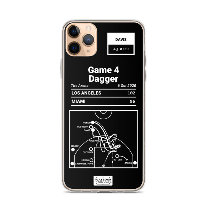 Los Angeles Lakers Greatest Plays iPhone Case: Game 4 Dagger (2020)