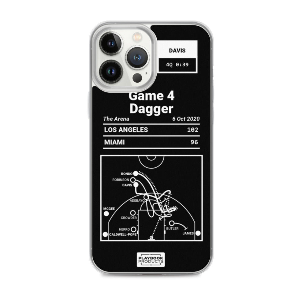 Los Angeles Lakers Greatest Plays iPhone Case: Game 4 Dagger (2020)