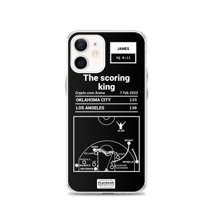 Los Angeles Lakers Greatest Plays iPhone Case: The scoring king (2023)