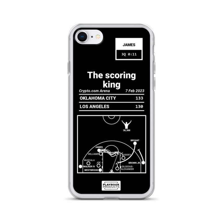 Los Angeles Lakers Greatest Plays iPhone Case: The scoring king (2023)