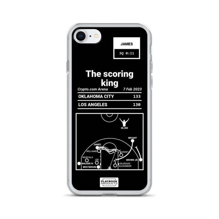 Los Angeles Lakers Greatest Plays iPhone Case: The scoring king (2023)
