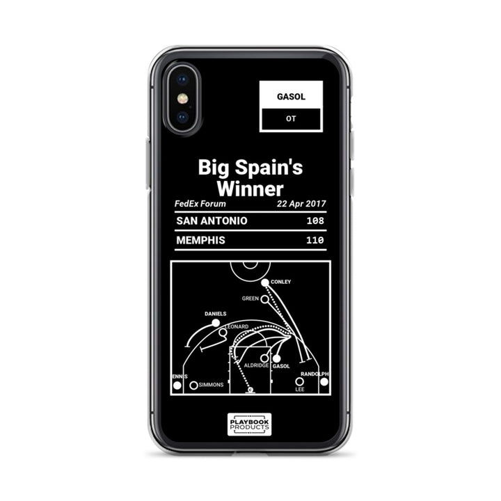 Memphis Grizzlies Greatest Plays iPhone Case: Big Spain's Winner (2017)