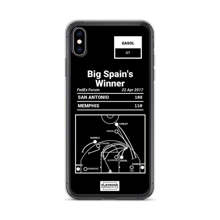 Memphis Grizzlies Greatest Plays iPhone Case: Big Spain's Winner (2017)