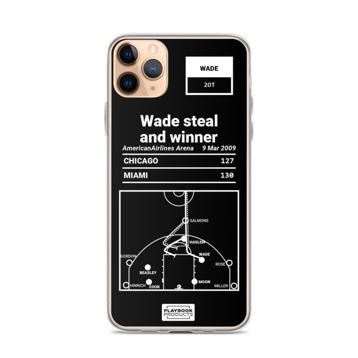 Miami Heat Greatest Plays iPhone Case: Wade steal and winner (2009)