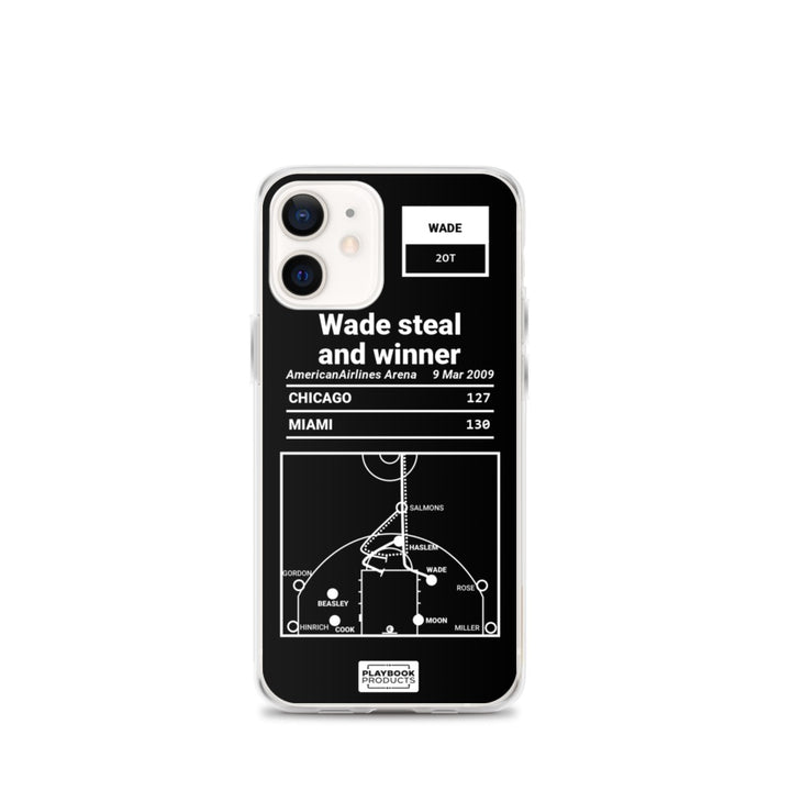 Miami Heat Greatest Plays iPhone Case: Wade steal and winner (2009)