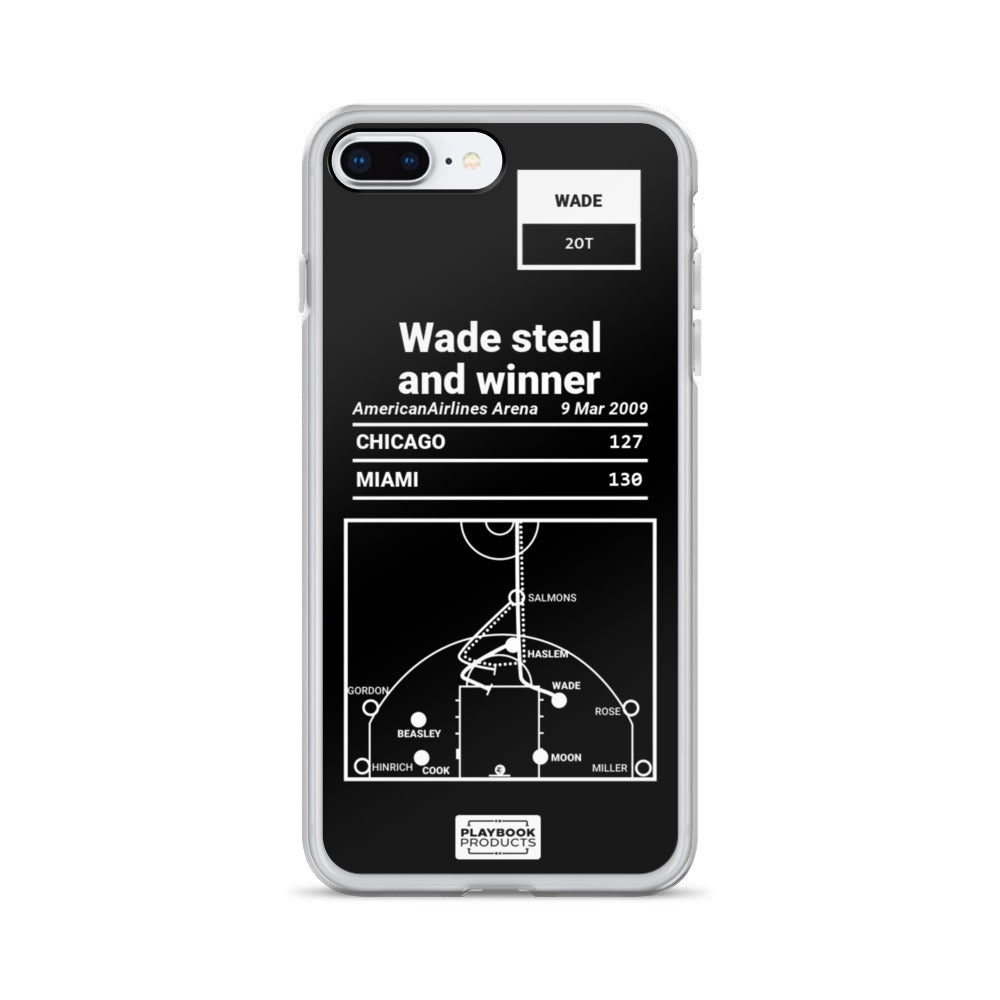 Miami Heat Greatest Plays iPhone Case: Wade steal and winner (2009)
