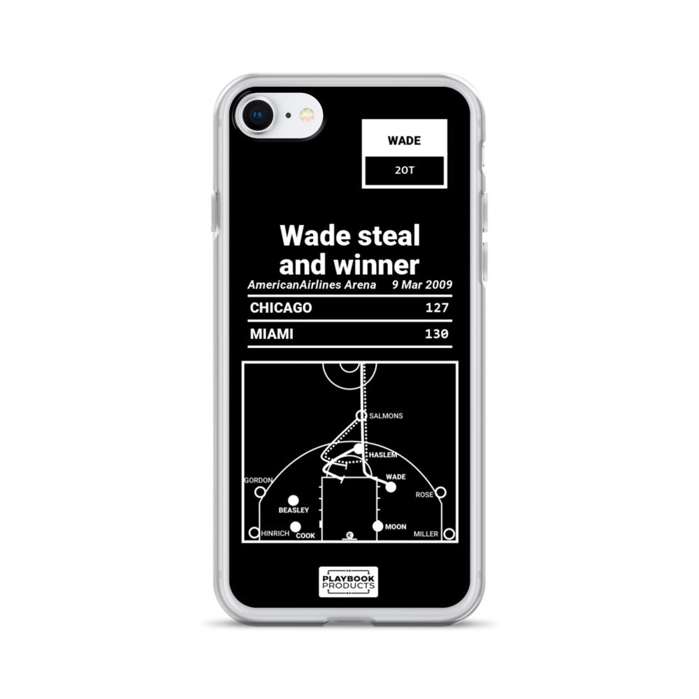 Miami Heat Greatest Plays iPhone Case: Wade steal and winner (2009)