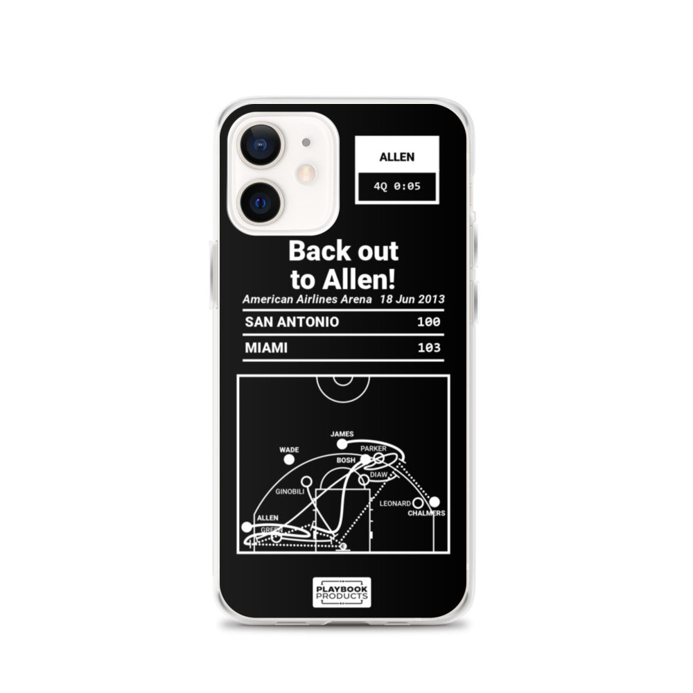 Miami Heat Greatest Plays iPhone Case: Back out to Allen! (2013)