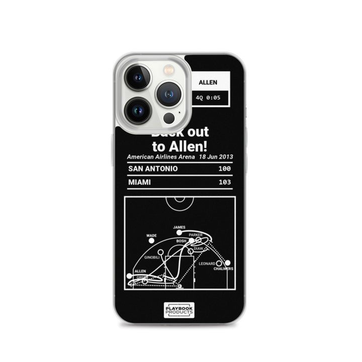 Miami Heat Greatest Plays iPhone Case: Back out to Allen! (2013)