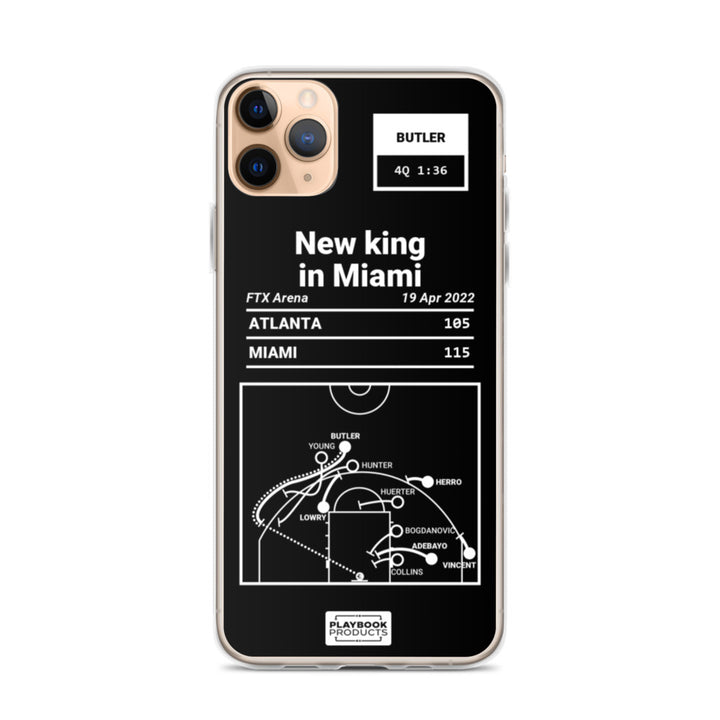 Miami Heat Greatest Plays iPhone Case: New king in Miami (2022)