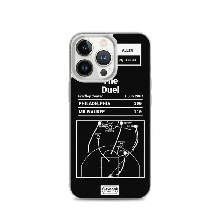 Milwaukee Bucks Greatest Plays iPhone Case: The Duel (2001)
