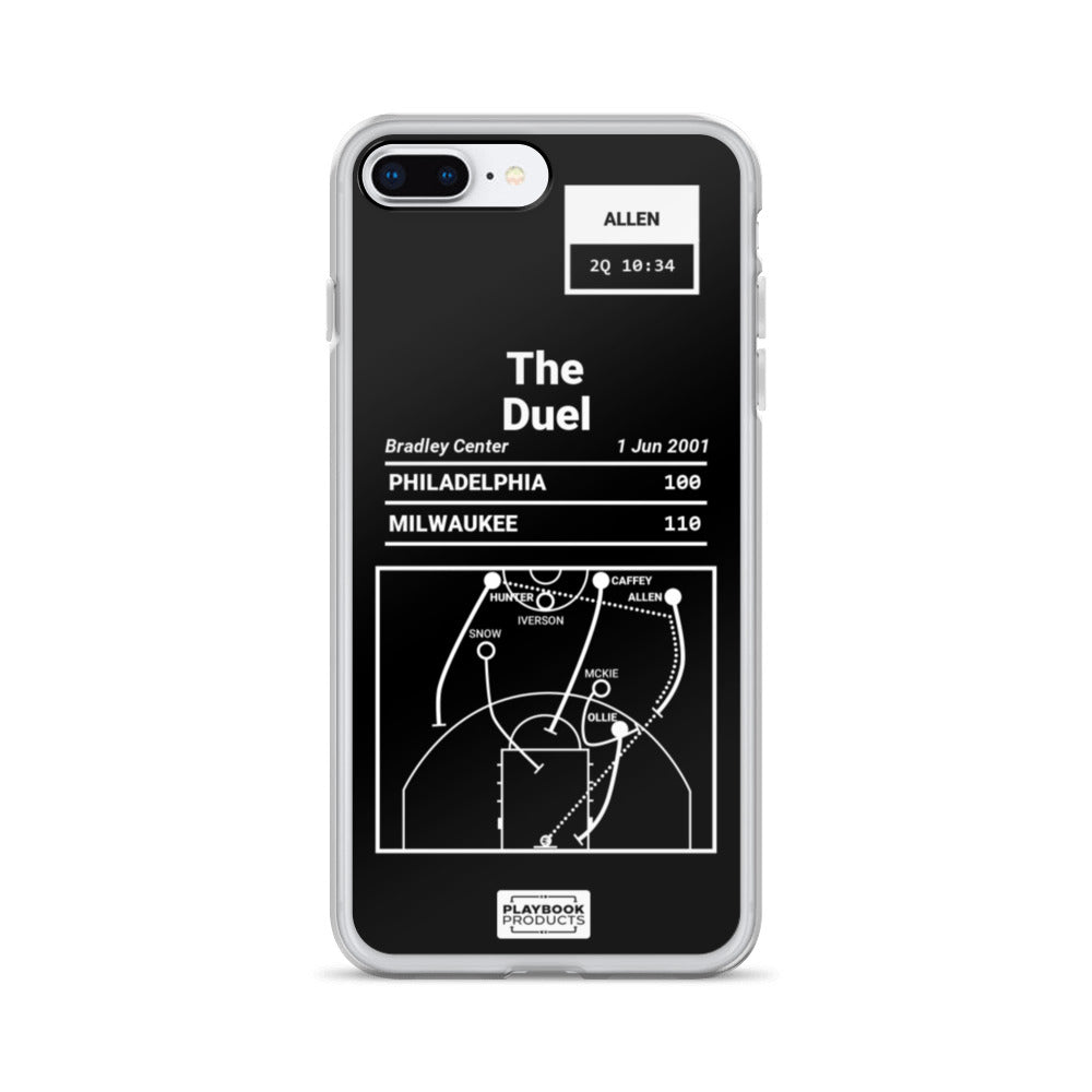 Milwaukee Bucks Greatest Plays iPhone Case: The Duel (2001)