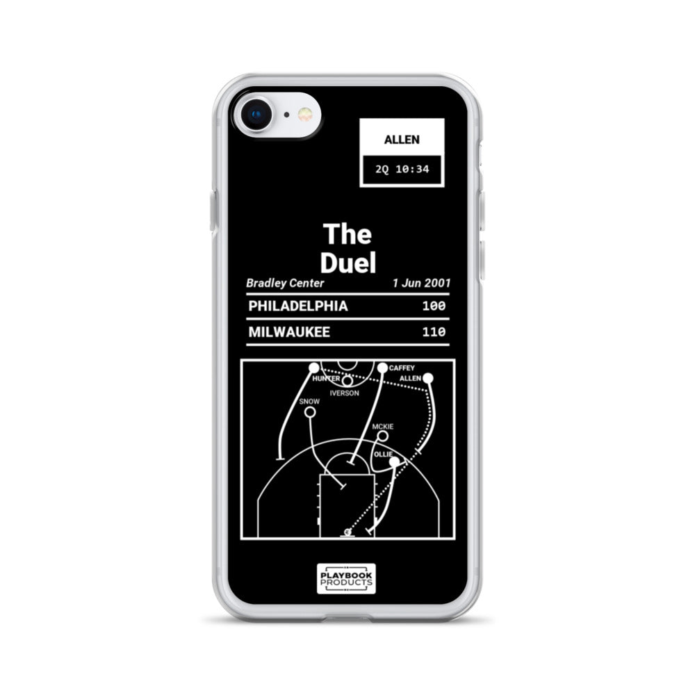 Milwaukee Bucks Greatest Plays iPhone Case: The Duel (2001)