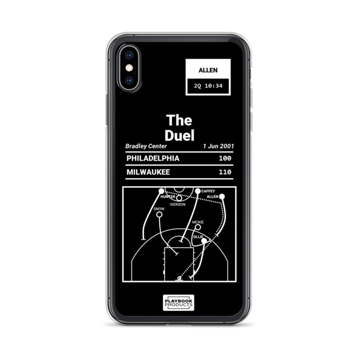 Milwaukee Bucks Greatest Plays iPhone Case: The Duel (2001)