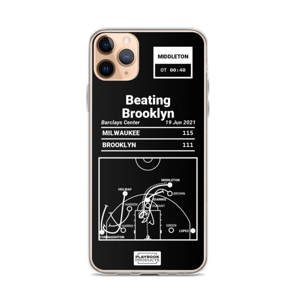 Milwaukee Bucks Greatest Plays iPhone Case: Beating Brooklyn (2021)