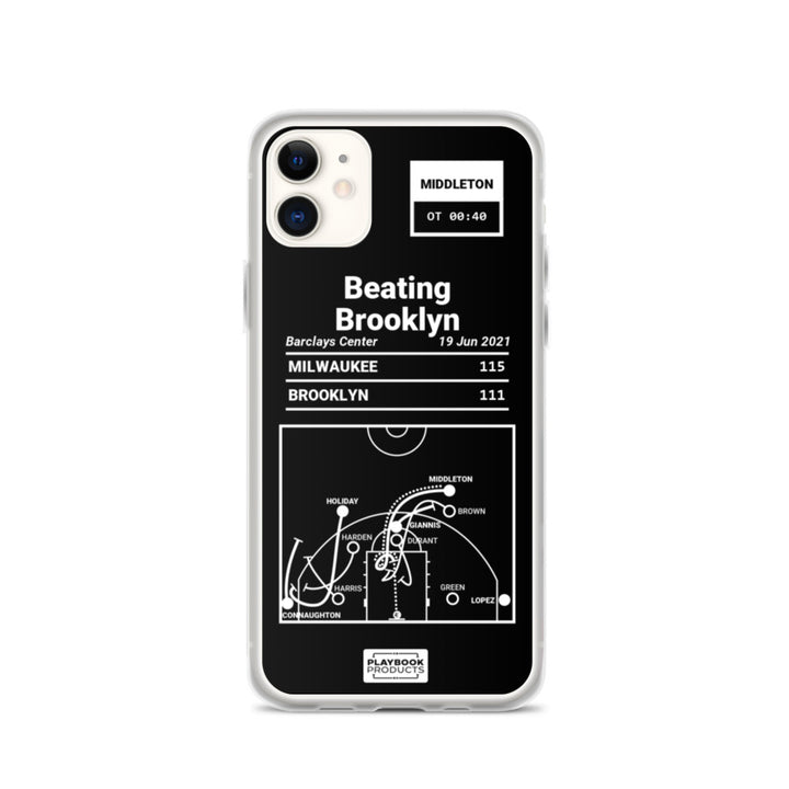 Milwaukee Bucks Greatest Plays iPhone Case: Beating Brooklyn (2021)