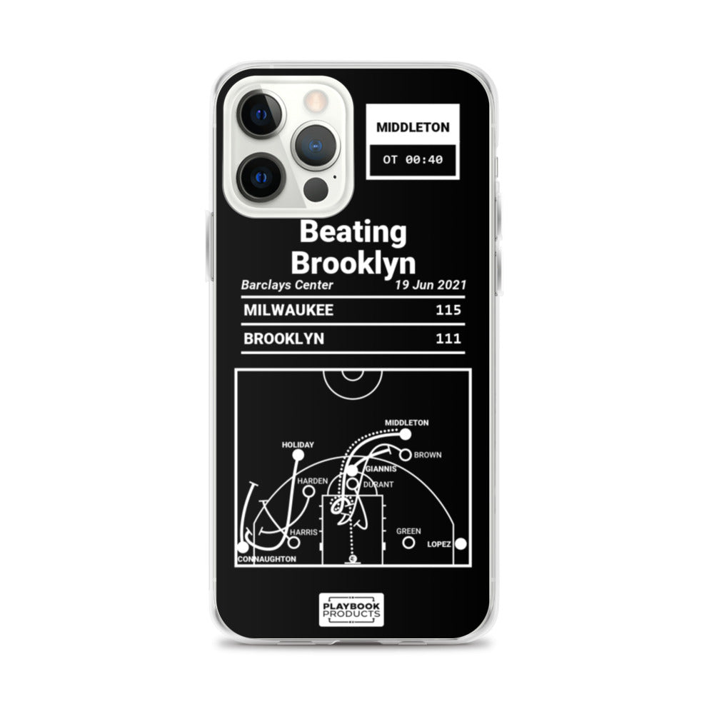 Milwaukee Bucks Greatest Plays iPhone Case: Beating Brooklyn (2021)