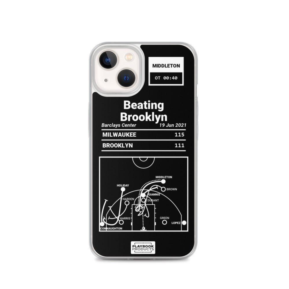 Milwaukee Bucks Greatest Plays iPhone Case: Beating Brooklyn (2021)