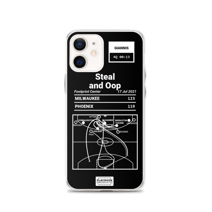 Milwaukee Bucks Greatest Plays iPhone Case: Steal and Oop (2021)