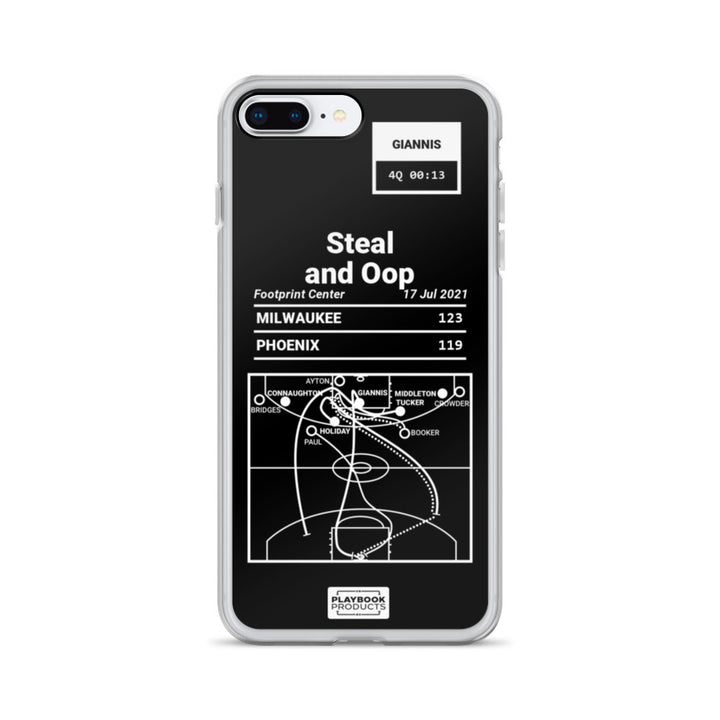 Milwaukee Bucks Greatest Plays iPhone Case: Steal and Oop (2021)