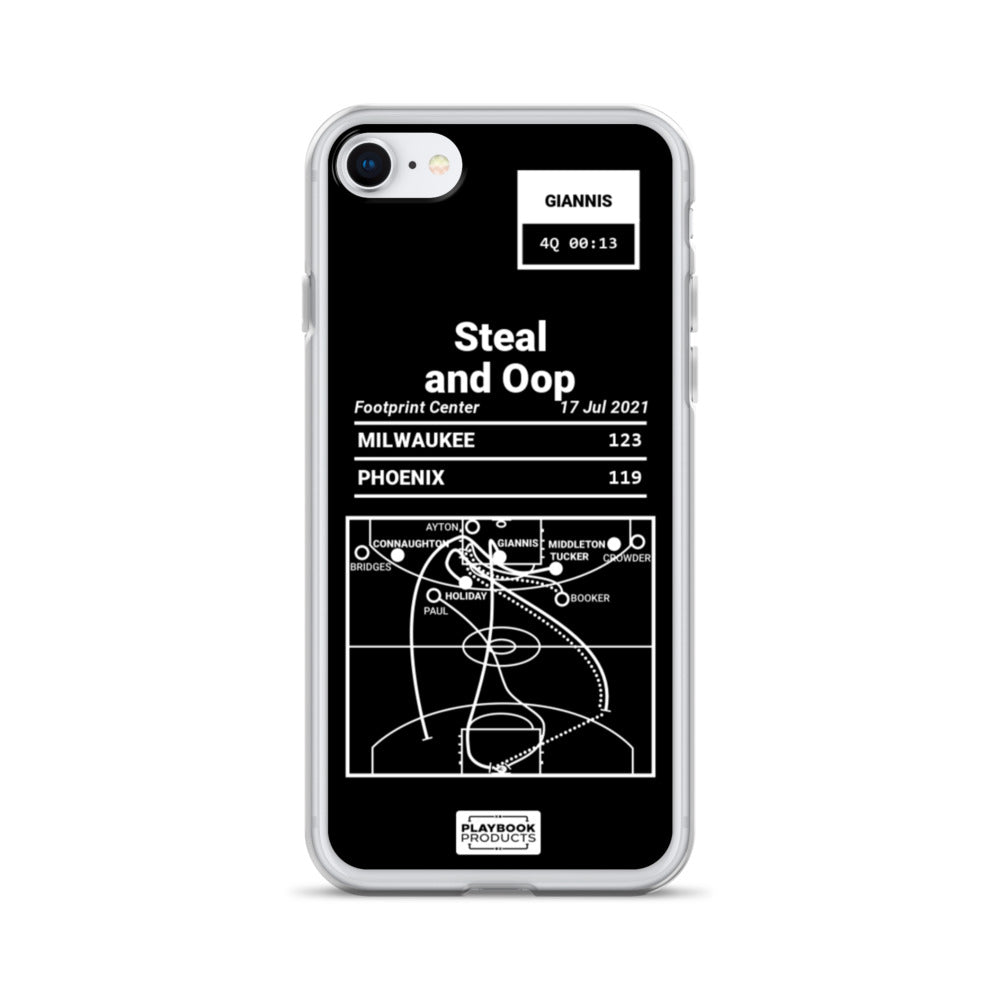 Milwaukee Bucks Greatest Plays iPhone Case: Steal and Oop (2021)