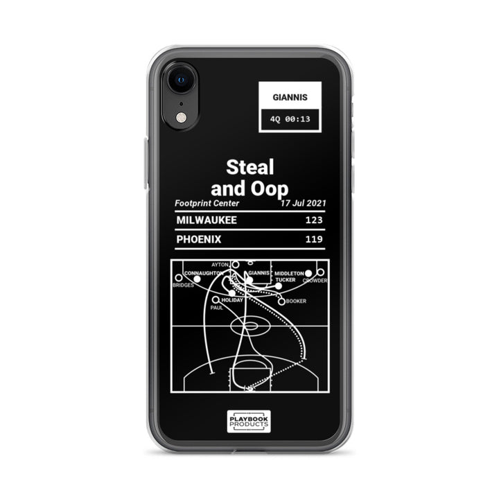 Milwaukee Bucks Greatest Plays iPhone Case: Steal and Oop (2021)