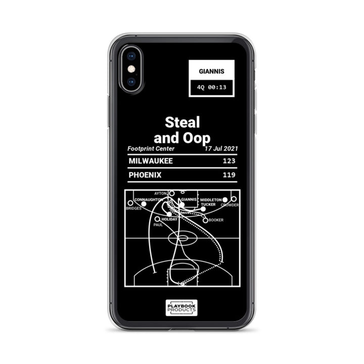 Milwaukee Bucks Greatest Plays iPhone Case: Steal and Oop (2021)