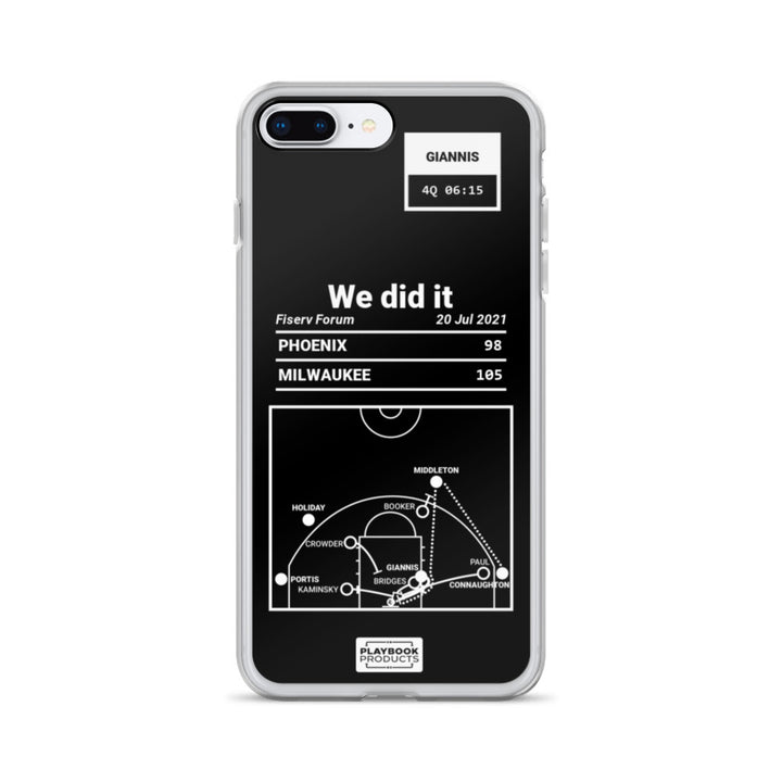 Milwaukee Bucks Greatest Plays iPhone Case: We did it (2021)