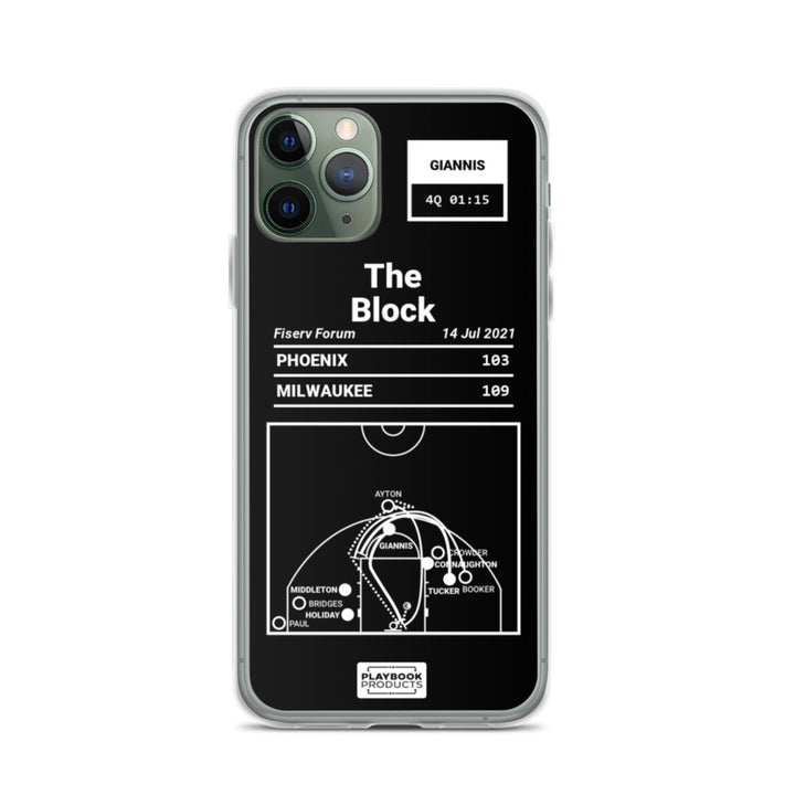Milwaukee Bucks Greatest Plays iPhone Case: The Block (2021)