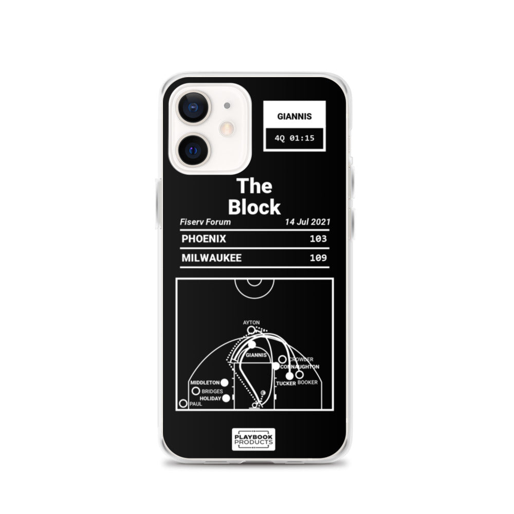 Milwaukee Bucks Greatest Plays iPhone Case: The Block (2021)