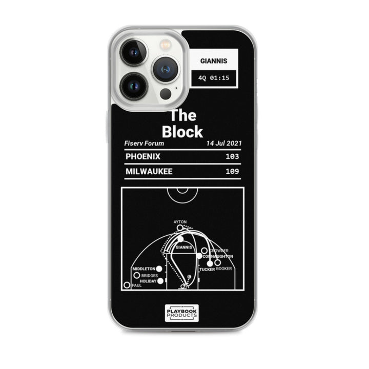 Milwaukee Bucks Greatest Plays iPhone Case: The Block (2021)