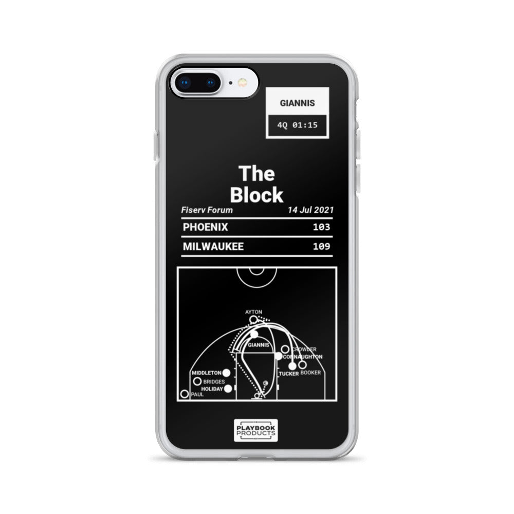 Milwaukee Bucks Greatest Plays iPhone Case: The Block (2021)