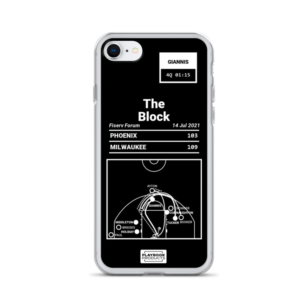 Milwaukee Bucks Greatest Plays iPhone Case: The Block (2021)